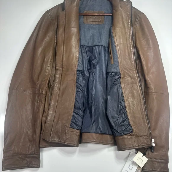 Massimo Dutti Genuine Leather Moto Jacket – New With Tags - Picture 7 of 16